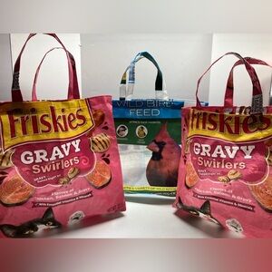 Totes/Bags from Animal Feed Sacs, (Set of 3), Multicolored; Handmade/Upcycled